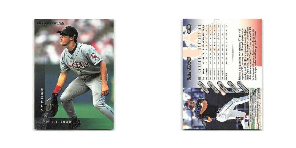 J.T. Snow 1997 Donruss #42 California Angels Baseball Card NM