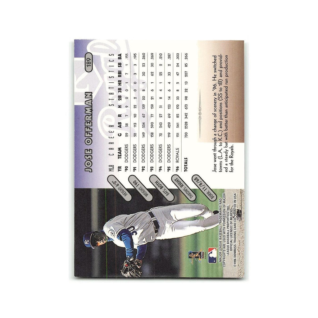 Jose Offerman 1997 Donruss #189 Kansas City Royals Baseball Card NM