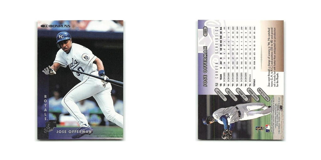 Jose Offerman 1997 Donruss #189 Kansas City Royals Baseball Card NM