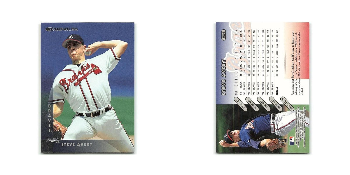 Steve Avery 1997 Donruss #204 Atlanta Braves Baseball Card NM
