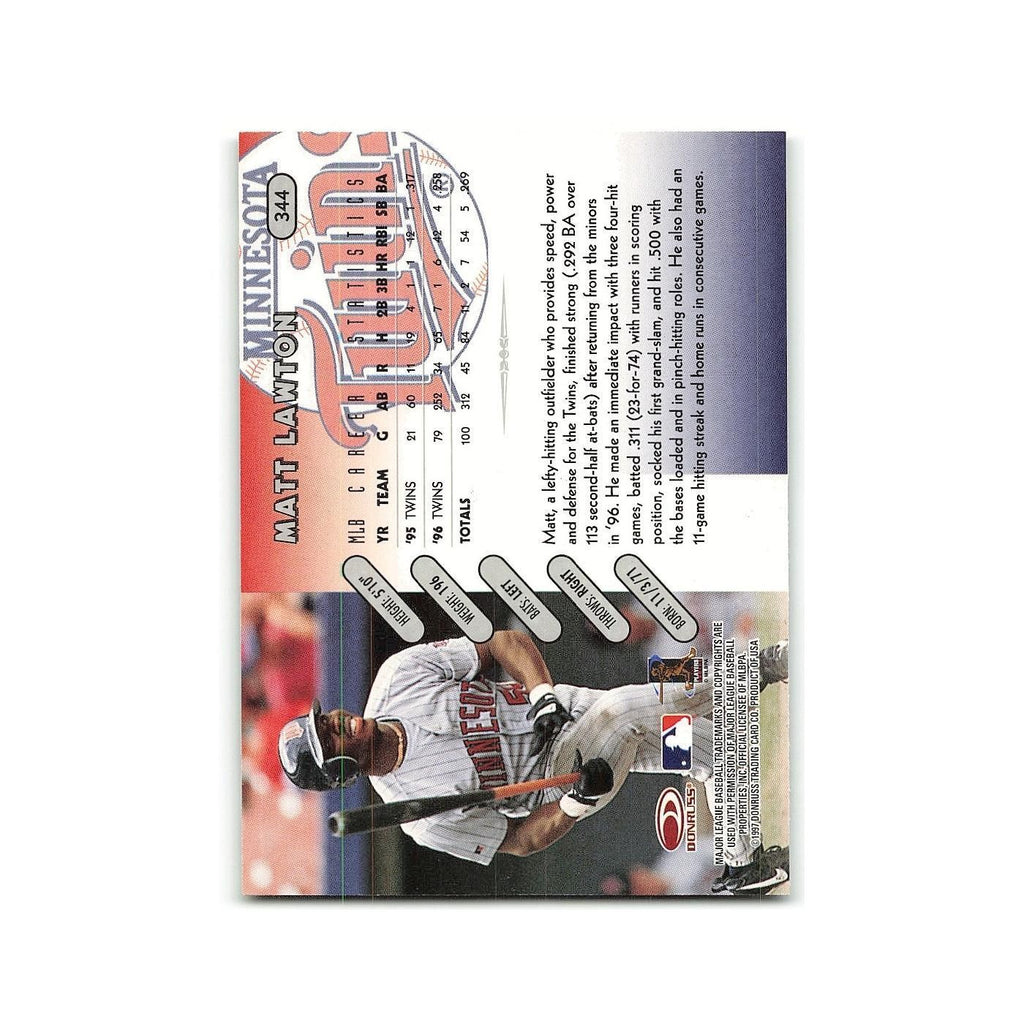 Matt Lawton 1997 Donruss #344 Minnesota Twins Baseball Card NM