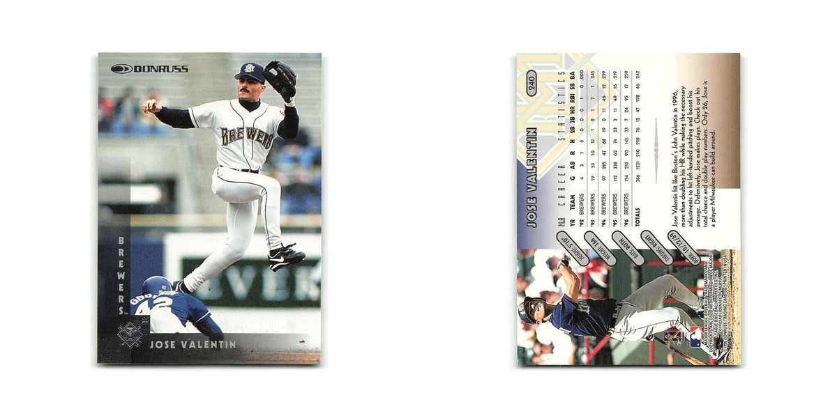 Jose Valentin 1997 Donruss #240 Milwaukee Brewers Baseball Card NM