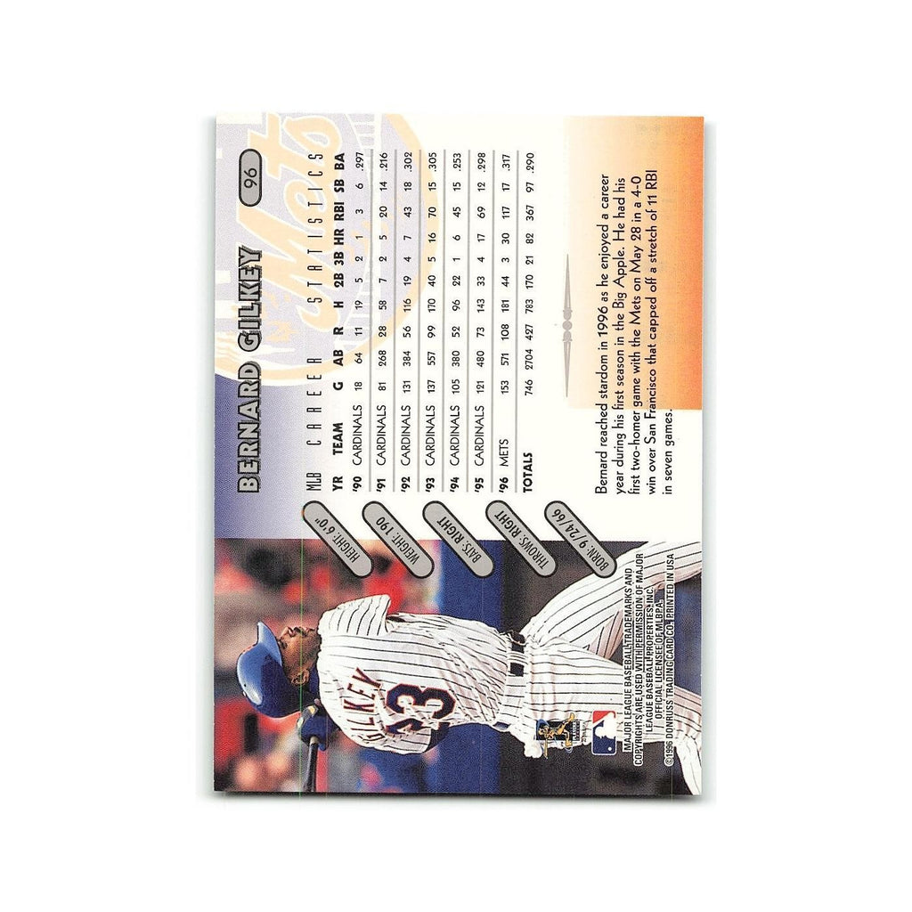 Bernard Gilkey 1997 Donruss #96 New York Mets Baseball Card NM