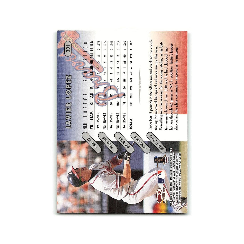 Javy Lopez 1997 Donruss #301 Atlanta Braves Baseball Card NM