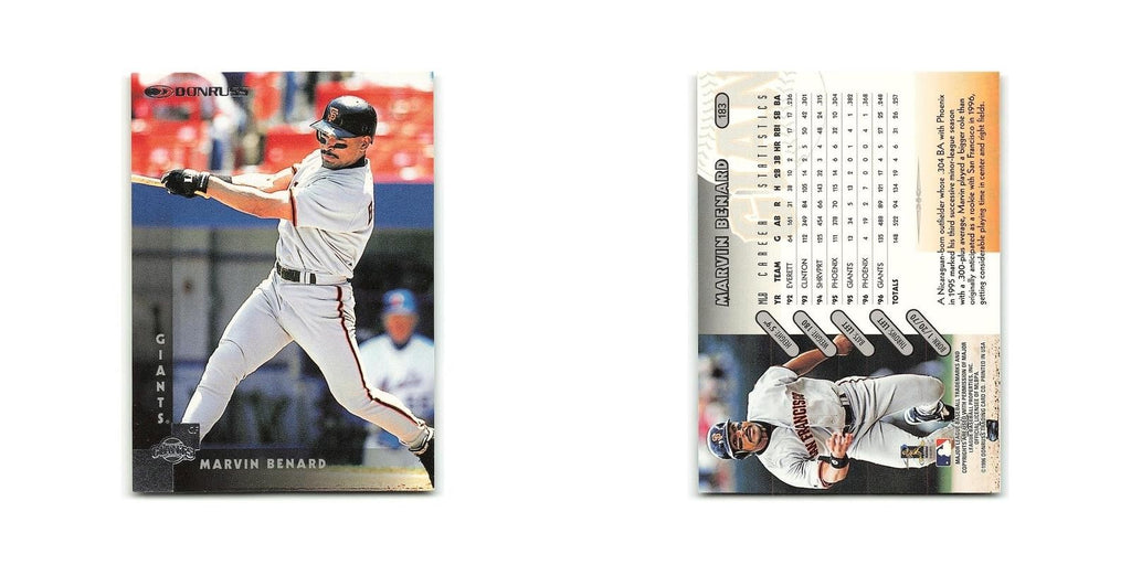 Marvin Benard 1997 Donruss #183 San Francisco Giants Baseball Card NM