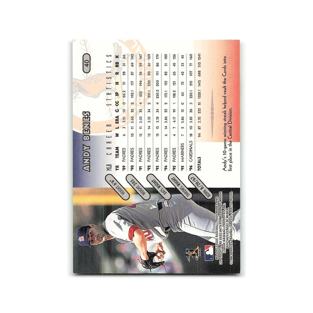 Andy Benes 1997 Donruss #40 St. Louis Cardinals Baseball Card NM