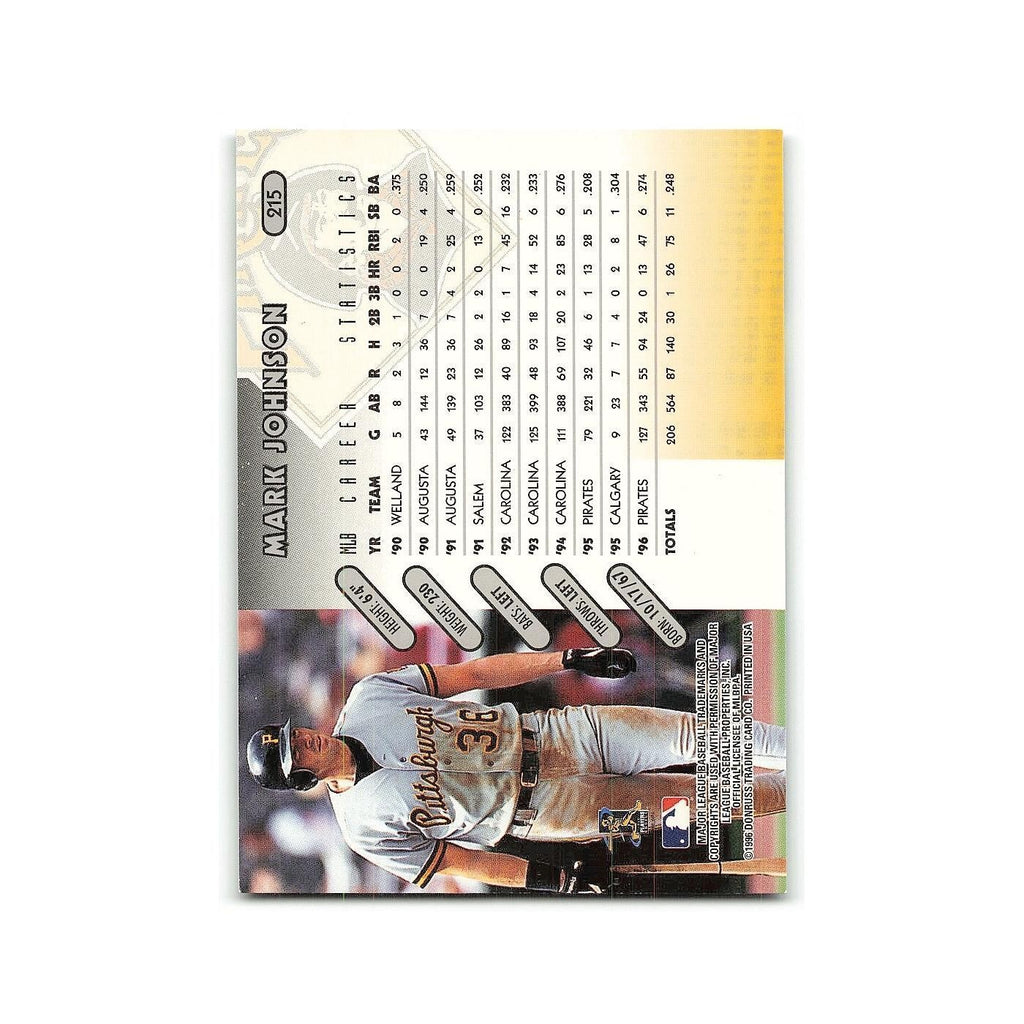 Mark Johnson 1997 Donruss #215 Pittsburgh Pirates Baseball Card NM