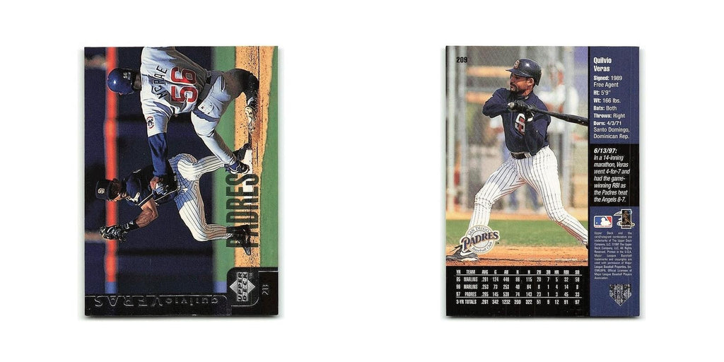 Quilvio Veras 1998 Upper Deck #209 San Diego Padres Baseball Card NM