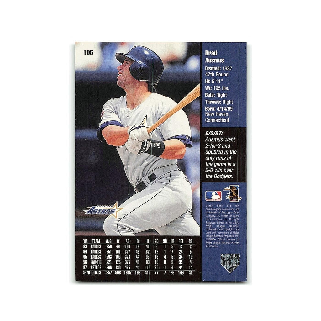 Brad Ausmus 1998 Upper Deck #105 Houston Astros Baseball Card NM