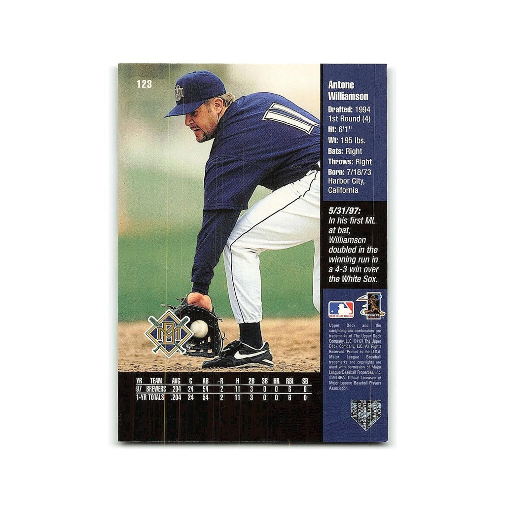 Antone Williamson 1998 Upper Deck #123 Milwaukee Brewers Baseball Card NM