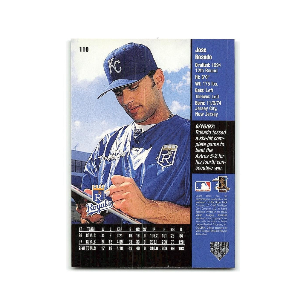 Jose Rosado 1998 Upper Deck #110 Kansas City Royals Baseball Card NM