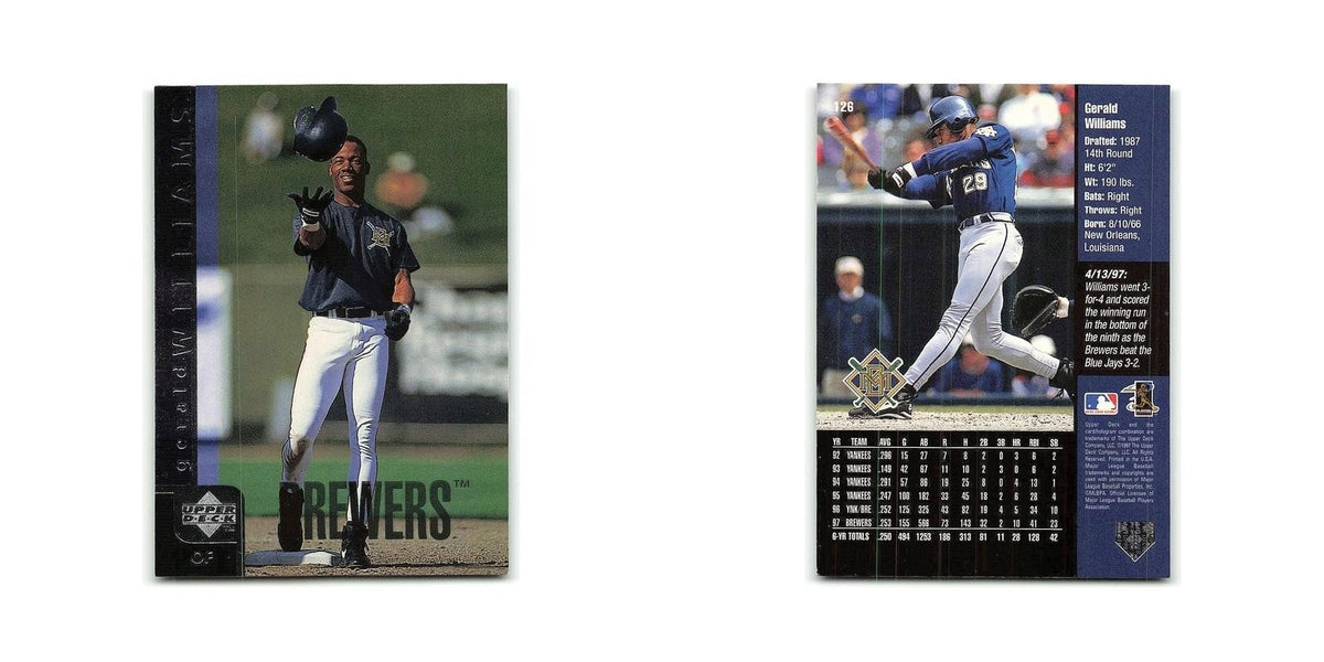 Gerald Williams 1998 Upper Deck #126 Milwaukee Brewers Baseball Card NM