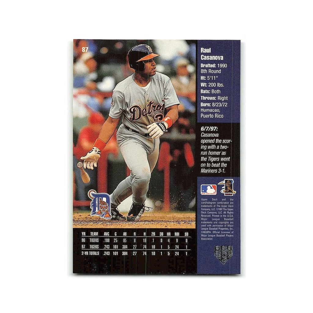 Raul Casonva 1998 Upper Deck #87 Detroit Tigers Baseball Card NM