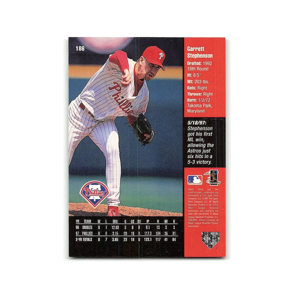 Garrett Stephenson 1998 Upper Deck #186 Philadelphia Phillies Baseball Card NM