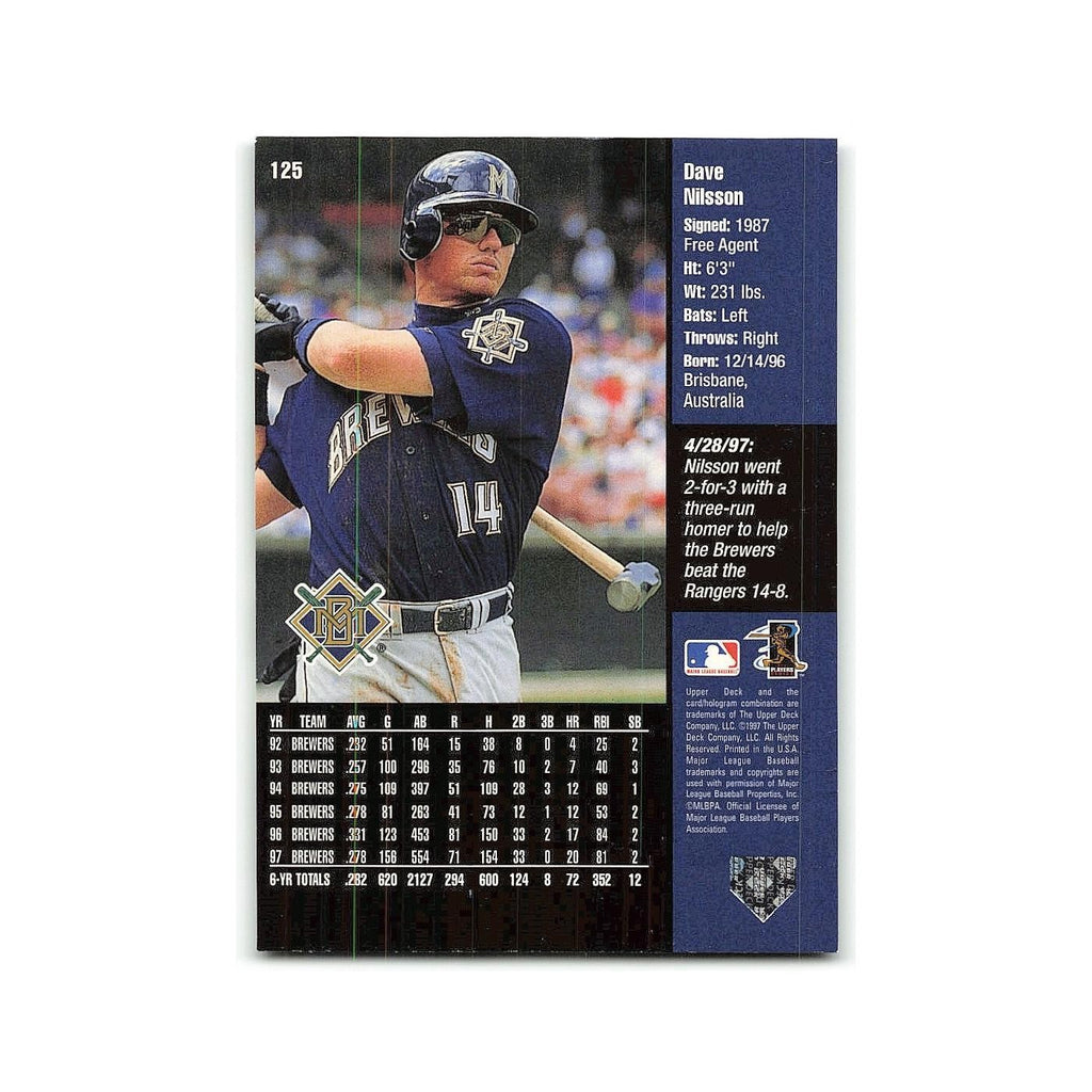 Dave Nilsson 1998 Upper Deck #125 Milwaukee Brewers Baseball Card NM