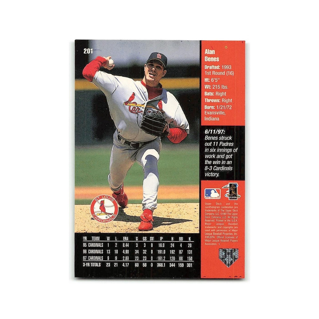 Andy Benes 1998 Upper Deck #201 St. Louis Cardinals Baseball Card NM