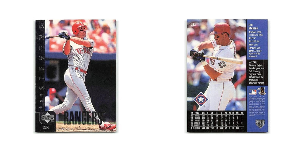 Lee Stevens 1998 Upper Deck #232 Texas Rangers Baseball Card NM