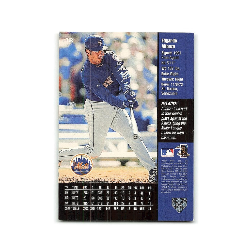 Edgardo Alfonzo 1998 Upper Deck #163 New York Mets Baseball Card NM