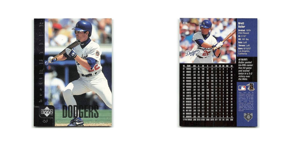 Brett Butler 1998 Upper Deck #116 Los Angeles Dodgers Baseball Card NM