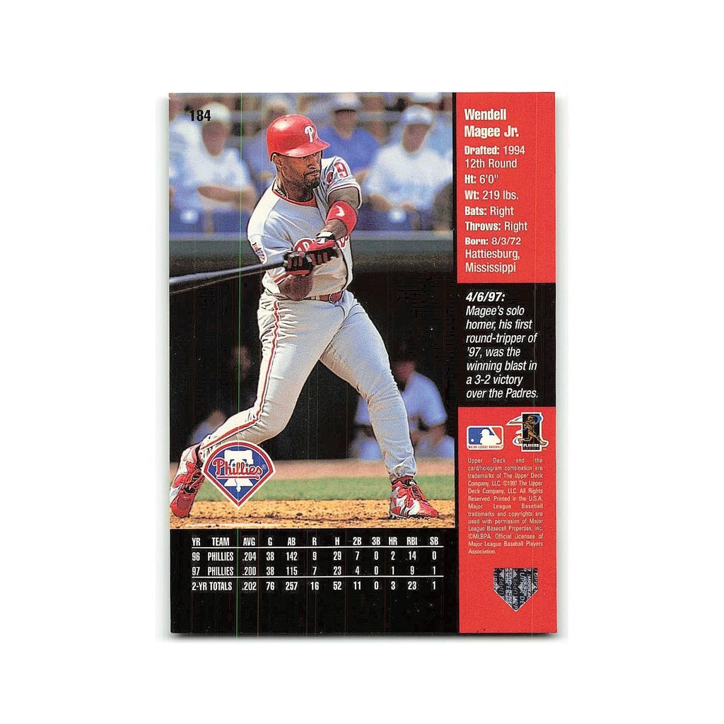 Wendell Magee 1998 Upper Deck #184 Philadelphia Phillies Baseball Card NM