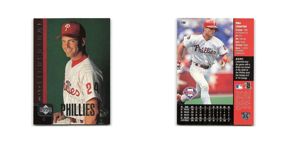 Mike Lieberthal 1998 Upper Deck #190 Philadelphia Phillies Baseball Card NM