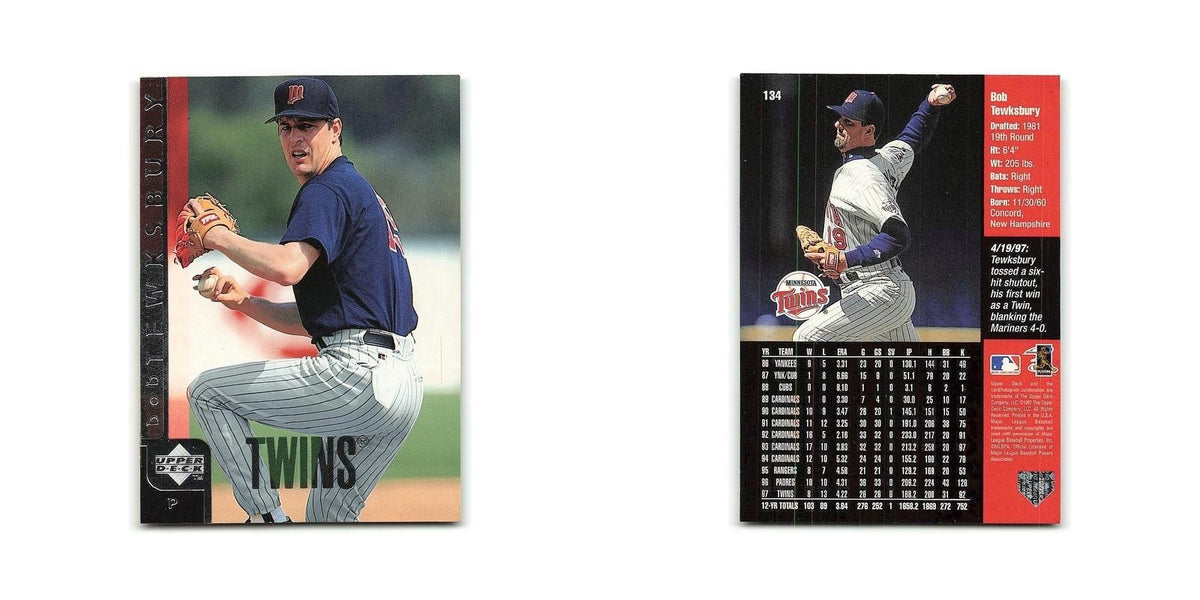 Bob Tewksbury 1998 Upper Deck #134 Minnesota Twins Baseball Card NM