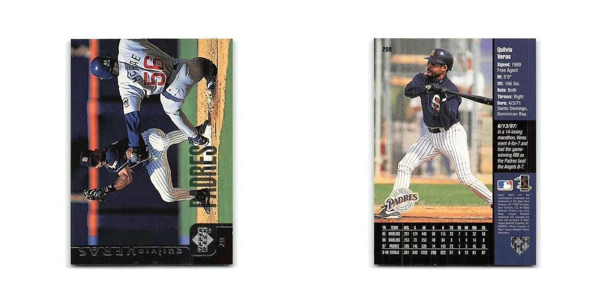 Quilvio Veras 1998 Upper Deck #209 San Diego Padres Baseball Card NM