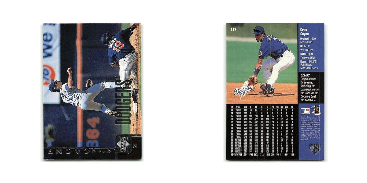 Greg Gagne 1998 Upper Deck #117 Los Angeles Dodgers Baseball Card NM