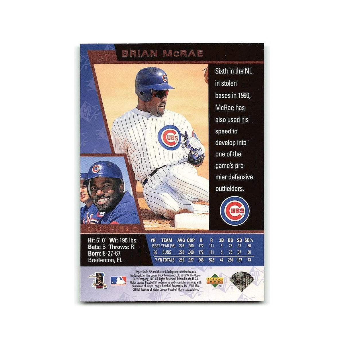 Brian McRae 1997 SP #41 Chicago Cubs Baseball Card NM