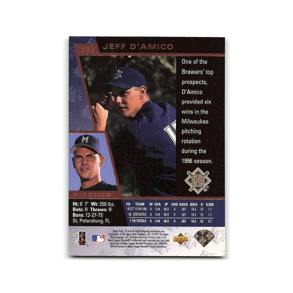 Jeff D'Amico 1997 SP #103 Milwaukee Brewers Baseball Card NM