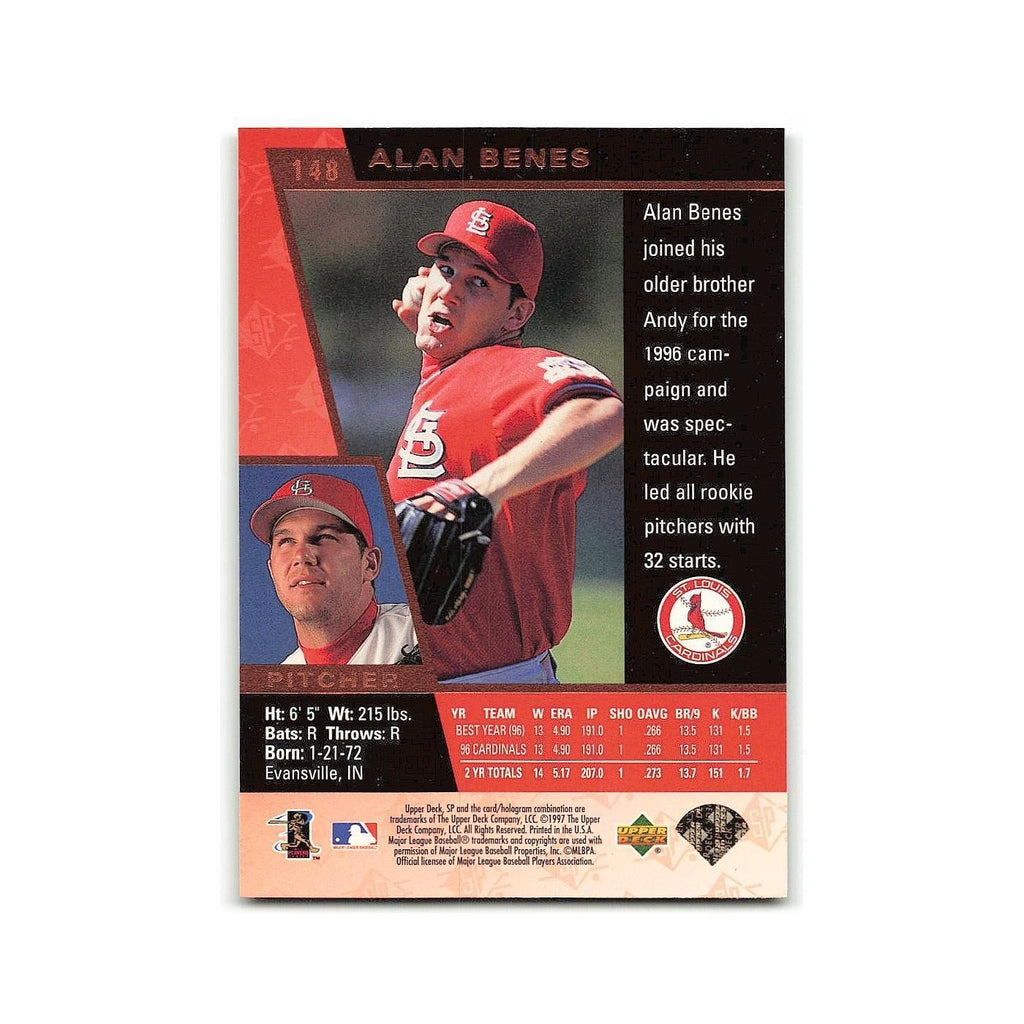 Alan Benes 1997 SP #148 St. Louis Cardinals Baseball Card NM