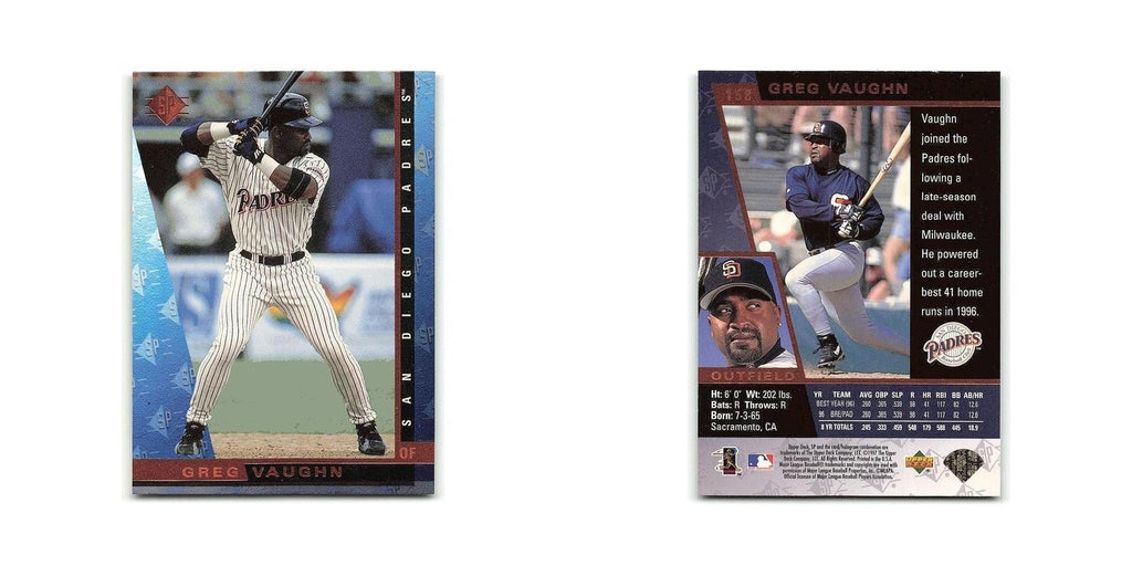 Greg Vaughn 1997 SP #158 San Diego Padres Baseball Card NM