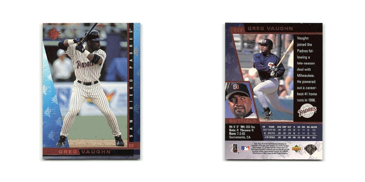 Greg Vaughn 1997 SP #158 San Diego Padres Baseball Card NM