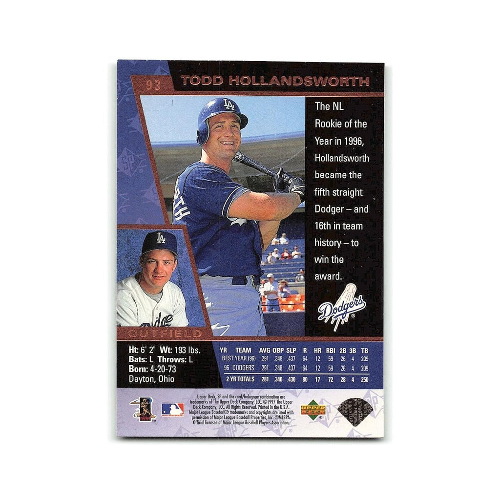 Todd Hollandsworth 1997 SP #93 Los Angeles Dodgers Baseball Card NM
