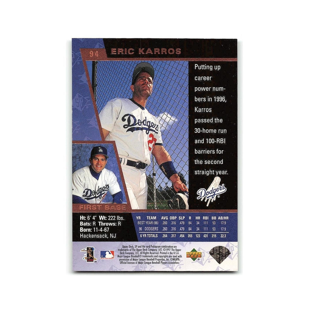 Eric Karros 1997 SP #94 Los Angeles Dodgers Baseball Card NM