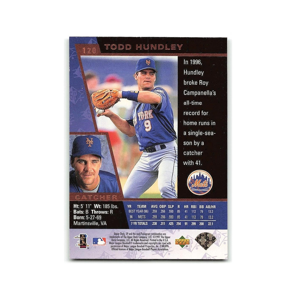 Todd Hundley 1997 SP #120 New York Mets Baseball Card NM