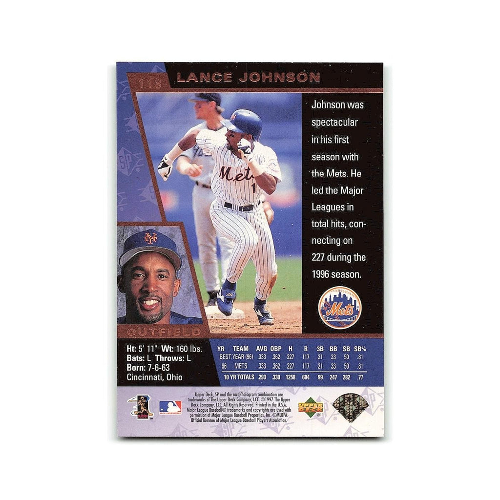 Lance Johnson 1997 SP #116 New York Mets Baseball Card NM