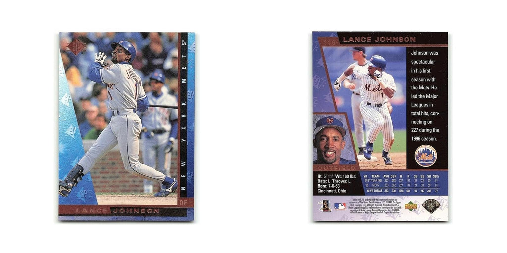 Lance Johnson 1997 SP #116 New York Mets Baseball Card NM