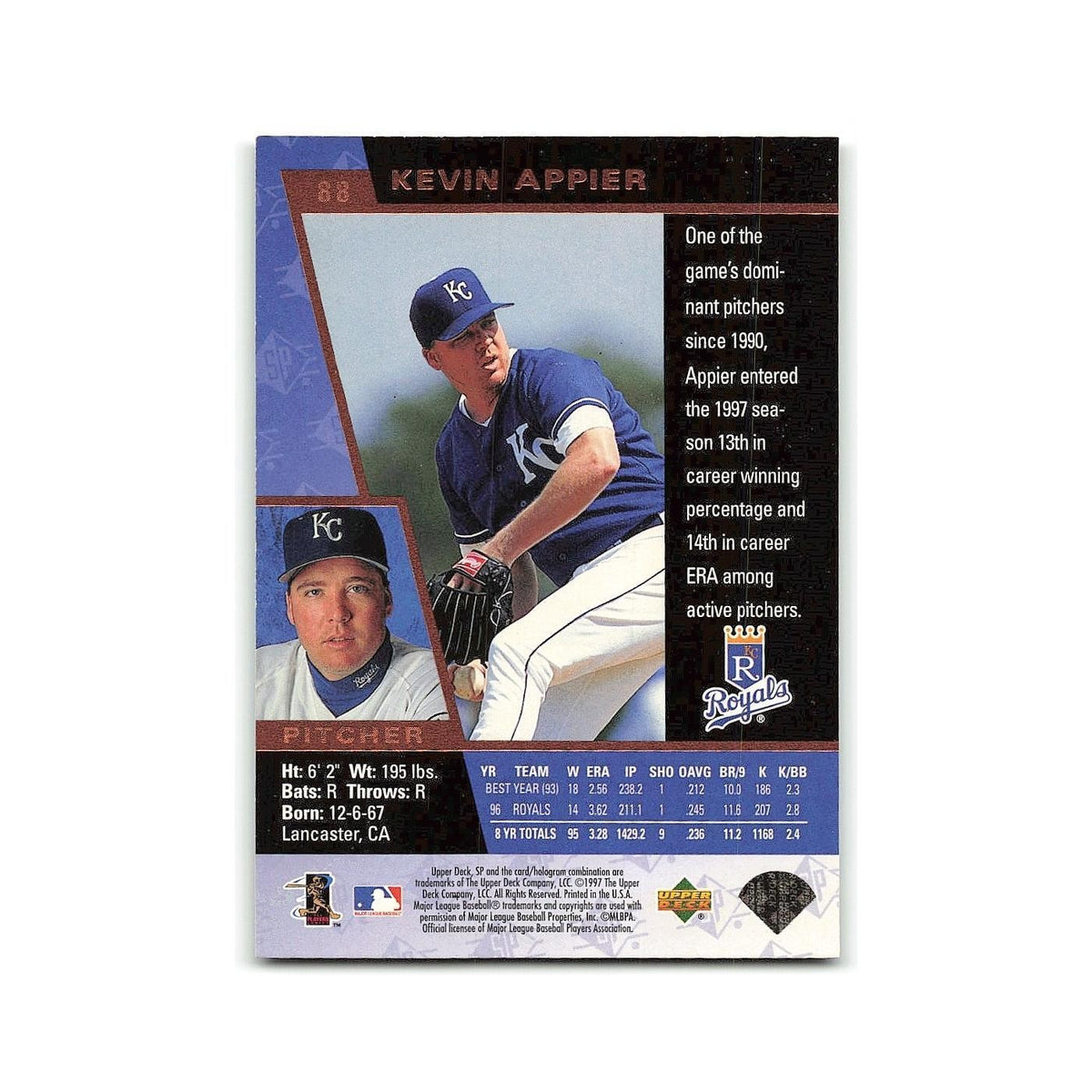 Kevin Appier 1997 SP #88 Kansas City Royals Baseball Card NM
