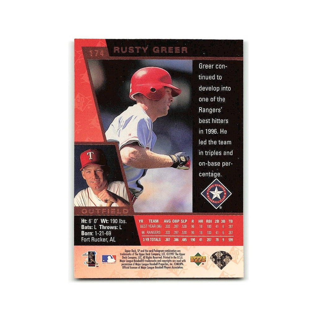 Rusty Greer 1997 SP #174 Texas Rangers Baseball Card NM