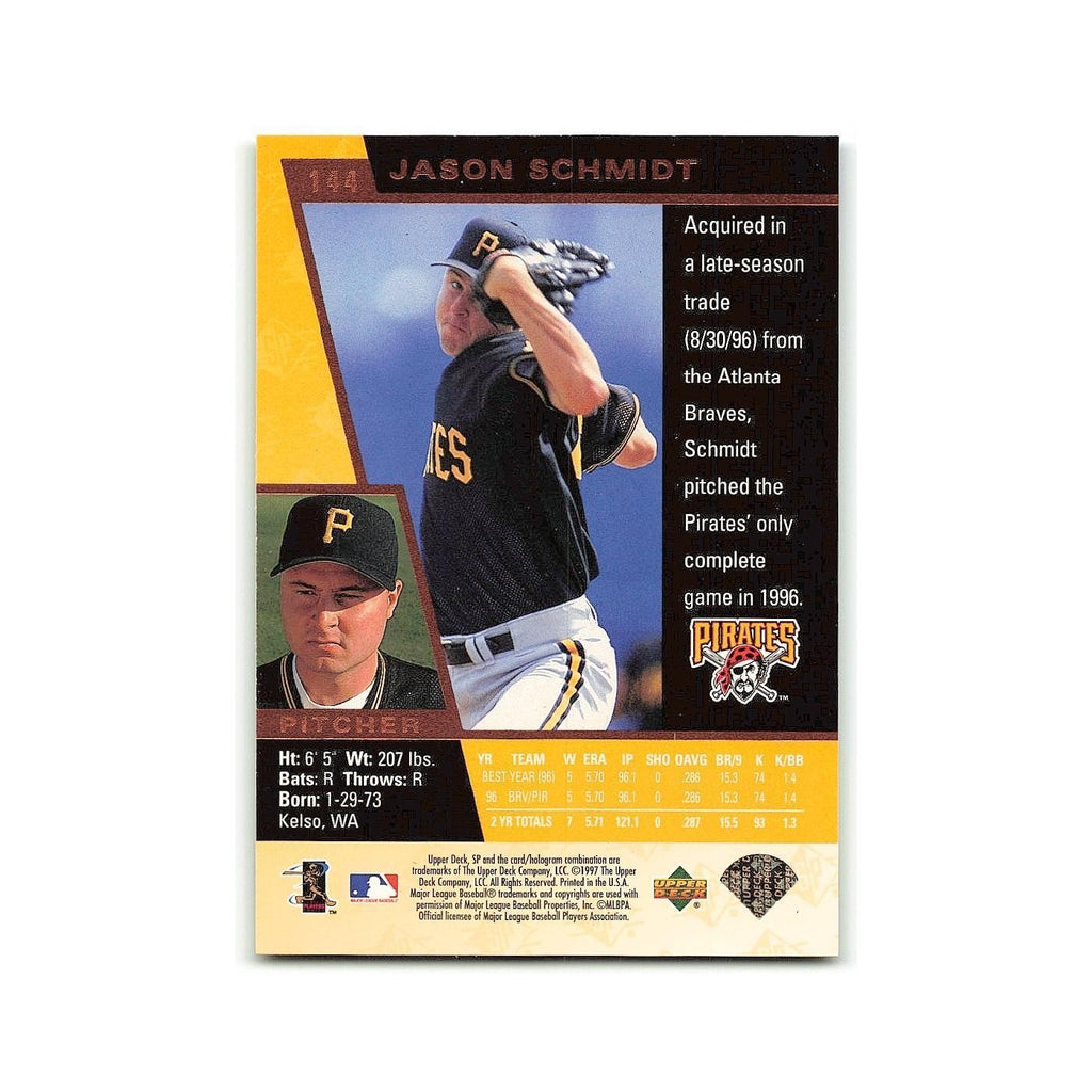Jason Schmidt 1997 SP #144 Pittsburgh Pirates Baseball Card NM