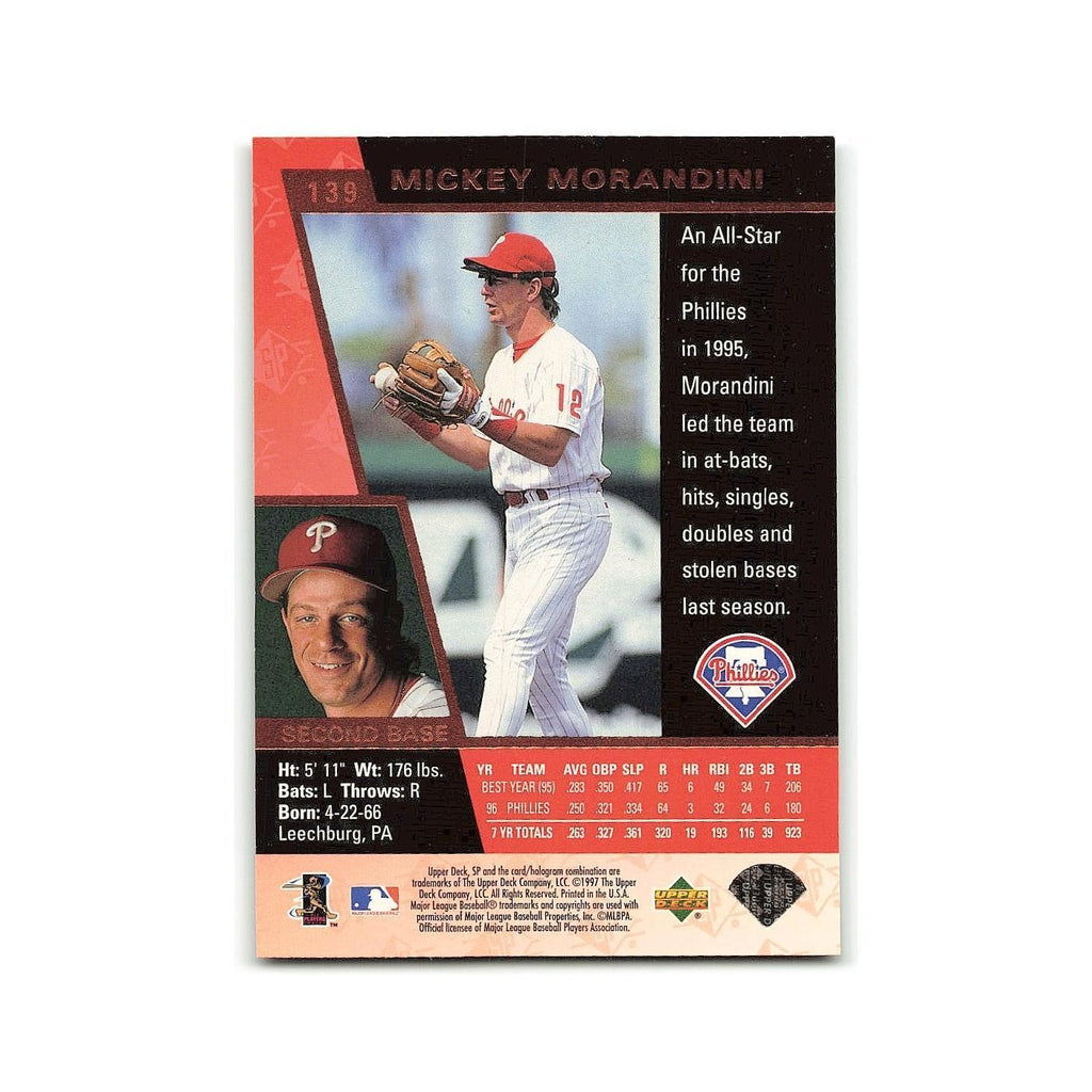 Mickey Morandini 1997 SP #139 Philadelphia Phillies Baseball Card NM