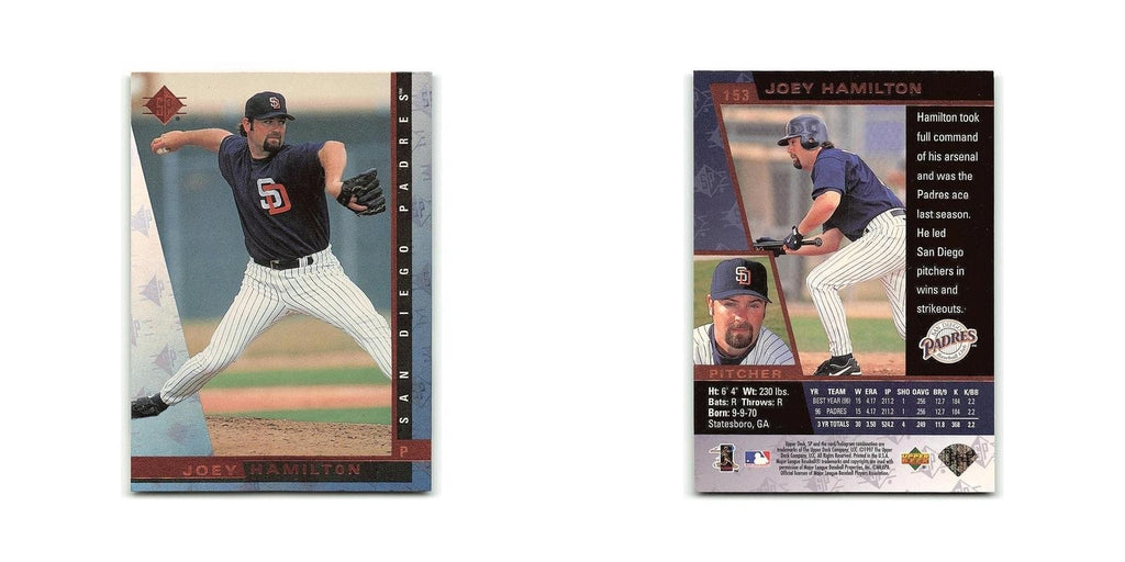 Joey Hamilton 1997 SP #153 San Diego Padres Baseball Card NM