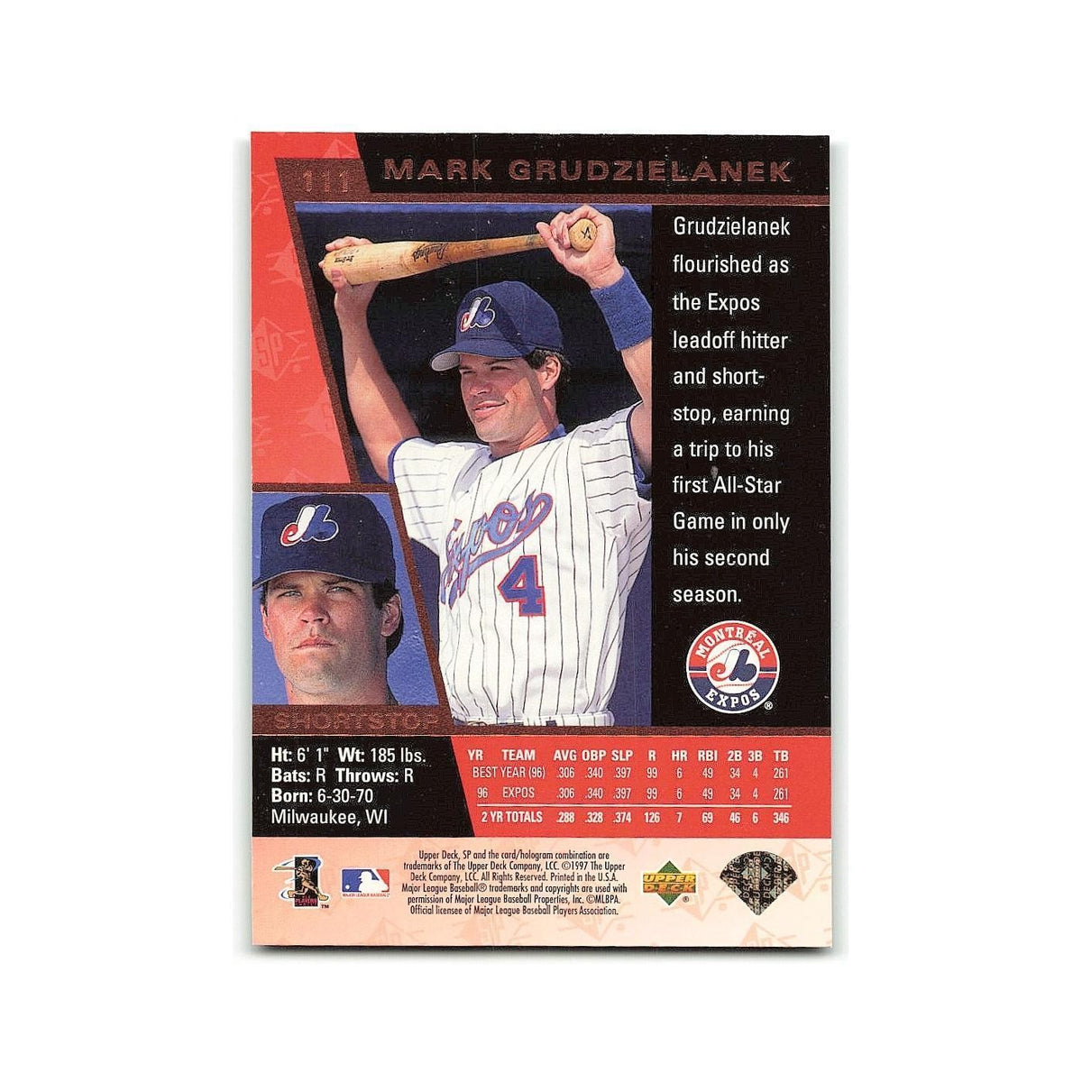 Mark Grudzielanek 1997 SP #111 Montreal Expos Baseball Card NM
