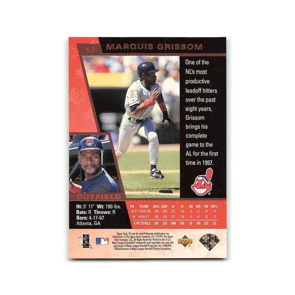 Marquis Grissom 1997 SP #57 Cleveland Indians Baseball Card NM