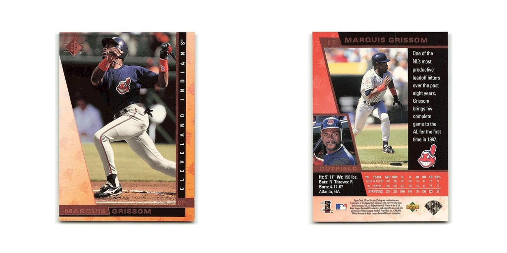 Marquis Grissom 1997 SP #57 Cleveland Indians Baseball Card NM