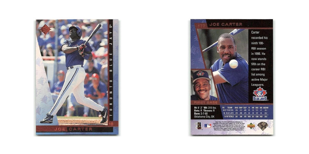 Joe Carter 1997 SP #177 Toronto Blue Jays Baseball Card NM