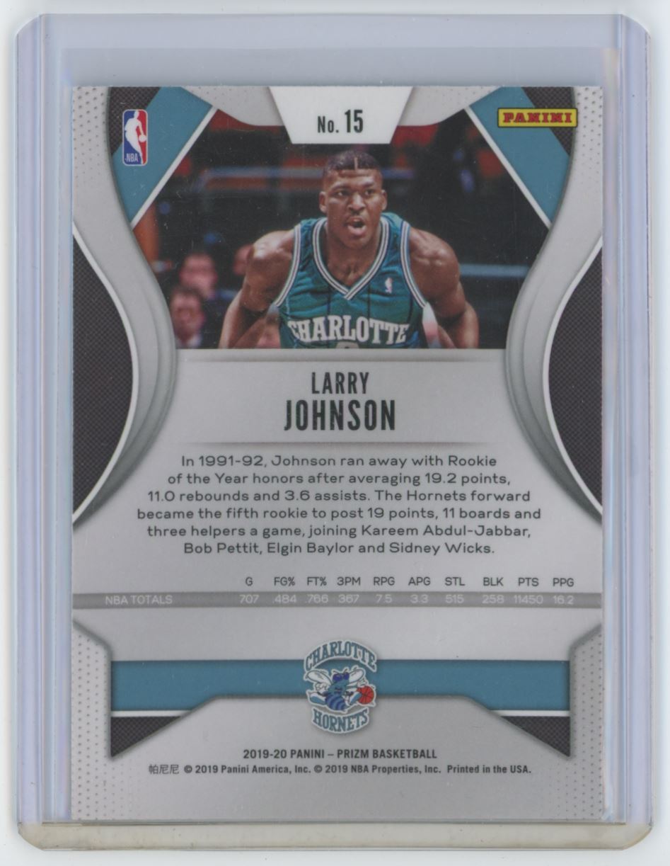 2019-20 Panini Prizm Larry Johnson .  Charlotte Hornets #15