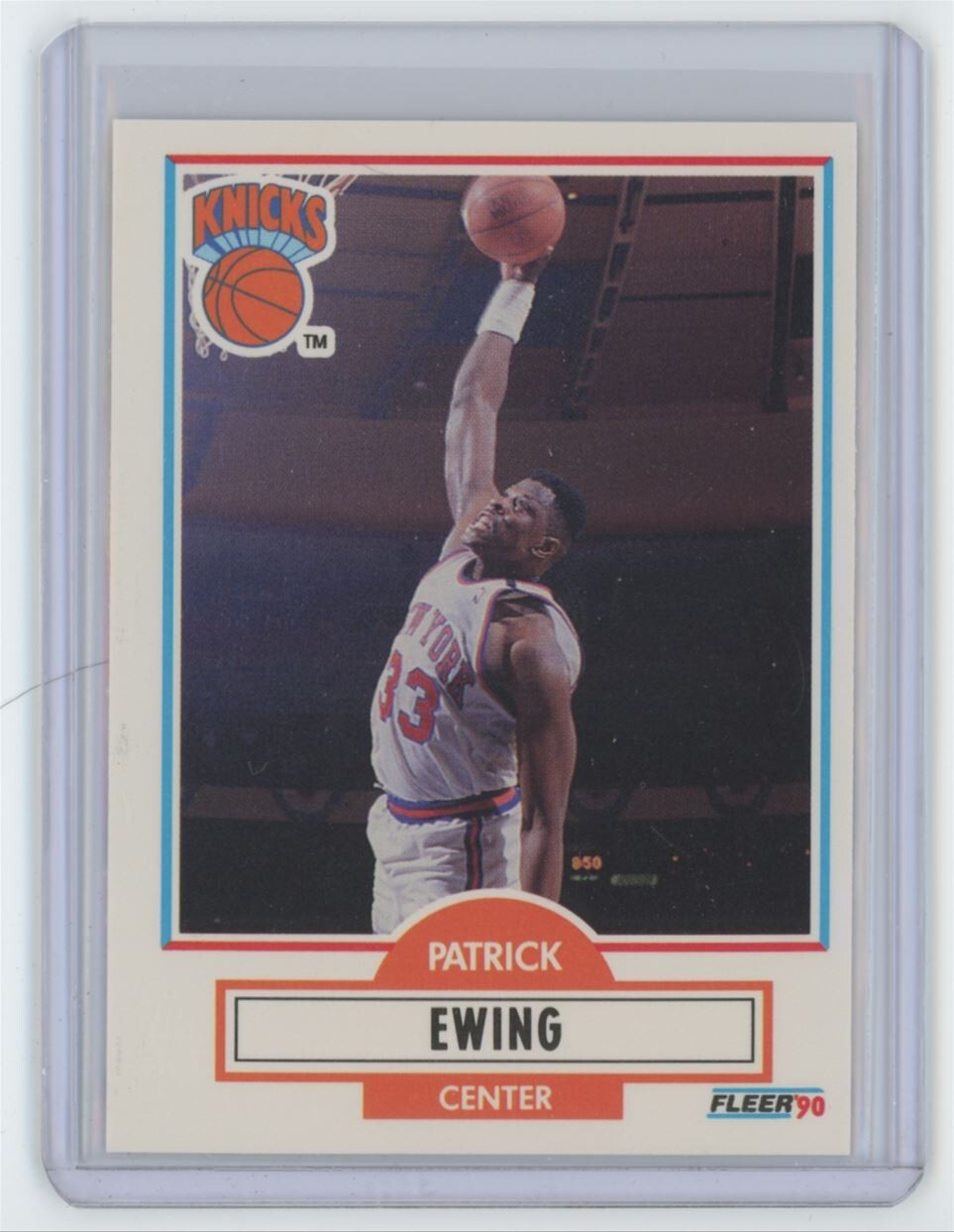 1990-91 Fleer Patrick Ewing . New York Knicks #125
