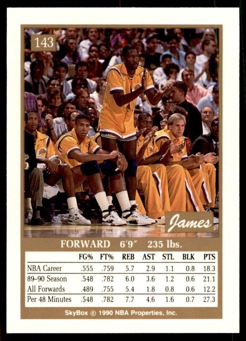 1990-91 SkyBox James Worthy . Los Angeles Lakers #143
